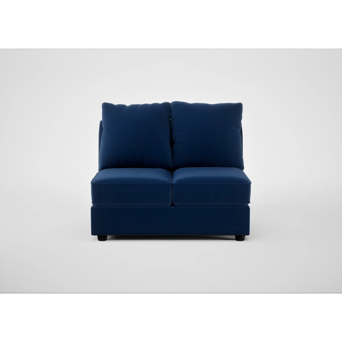 Heal's Tailor Double Unit Cotton Velvet Evergreen Walnut Stained Feet – image 7