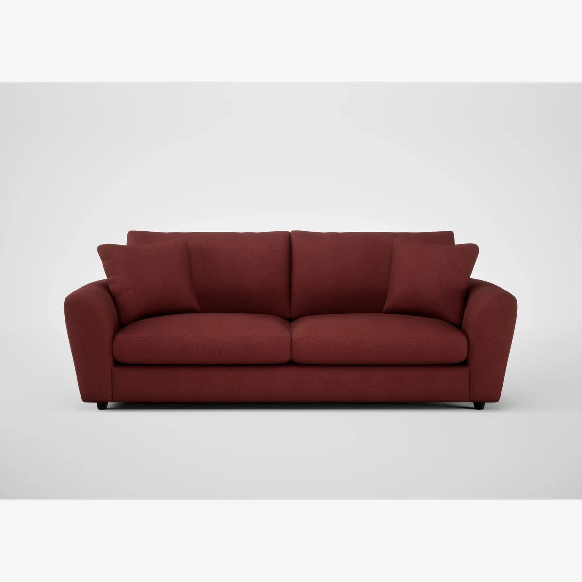 Heal's Snooze 5 Seater Sofa Capelo Linen-Cotton Etruscan Red Black Feet – image 1
