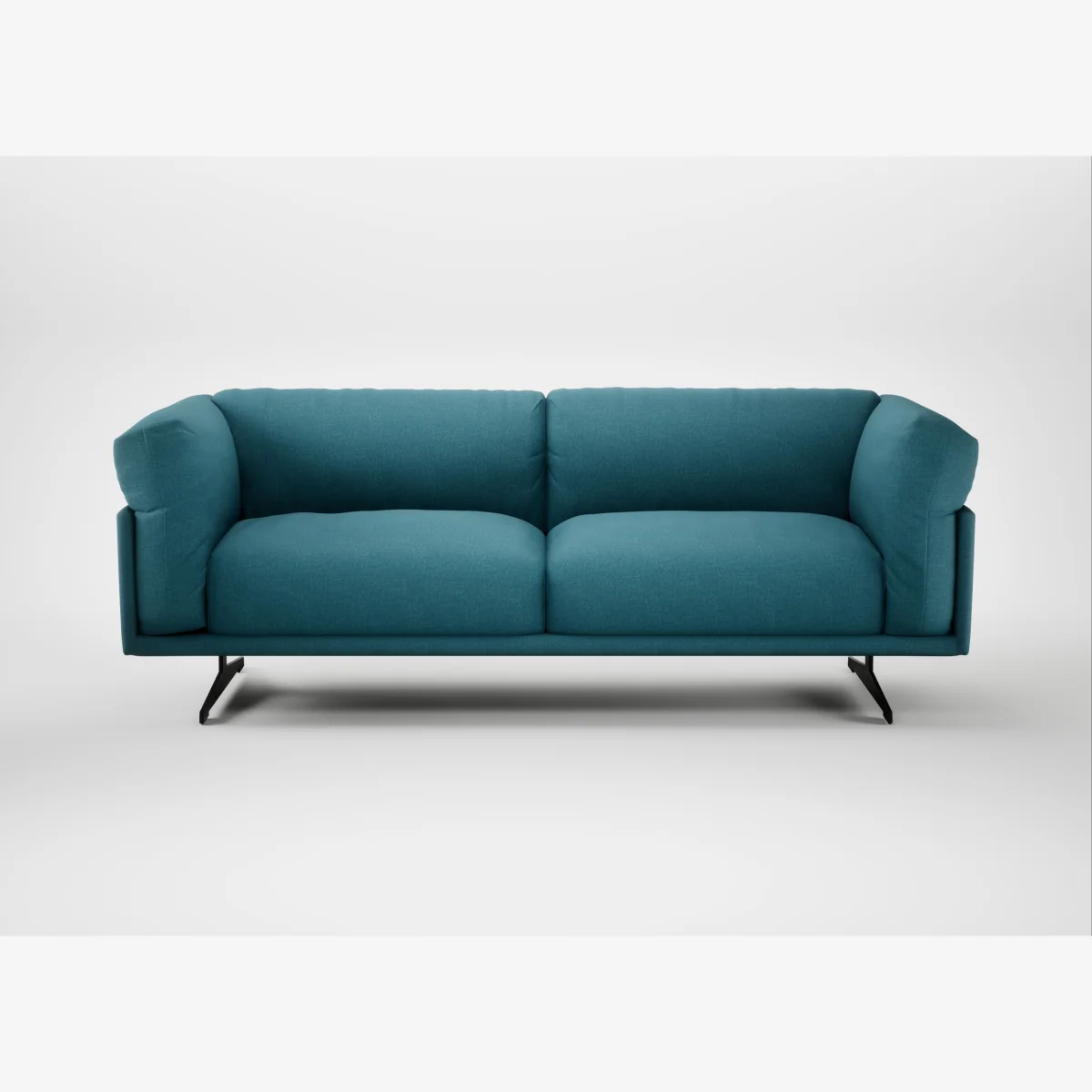 Heal's Novara 3 Seater Sofa Brushed Cotton Cadet Black Feet – image 1
