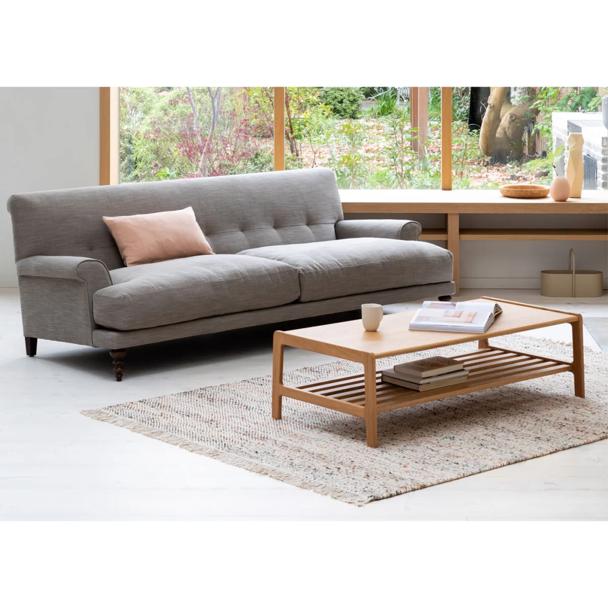 Scp Oscar 3 Seater Sofa Formal Smart Luxe Velvet Peridot Walnut Stained Feet – image 2