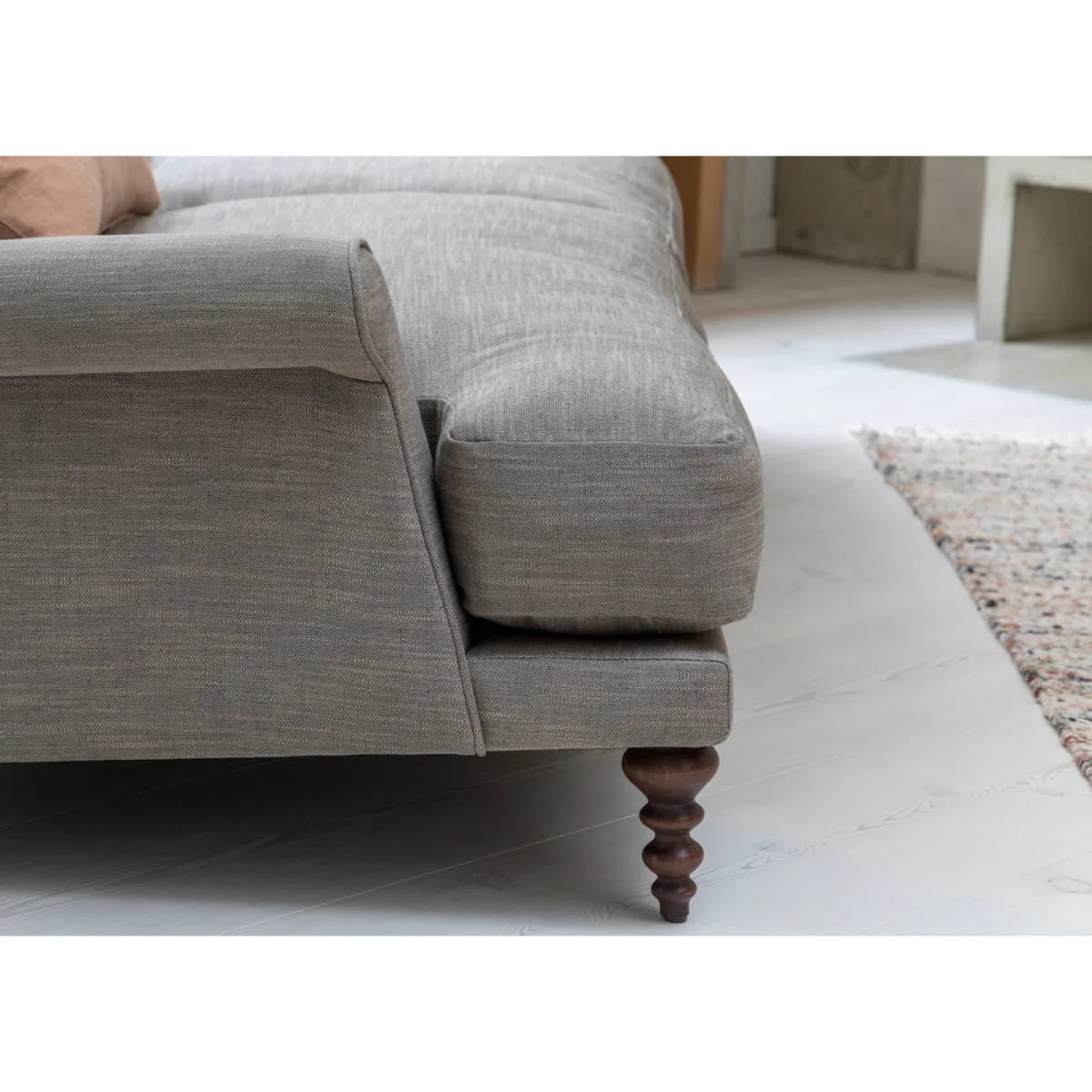 Scp Oscar 3 Seater Sofa Formal Smart Luxe Velvet Peridot Walnut Stained Feet – image 6
