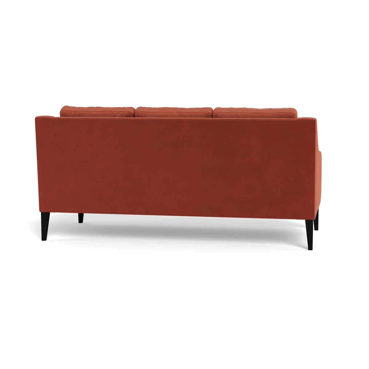 Heal's Richmond 3 Seater Sofa Smart Luxe Velvet Tawny Walnut Stained Feet – image 5