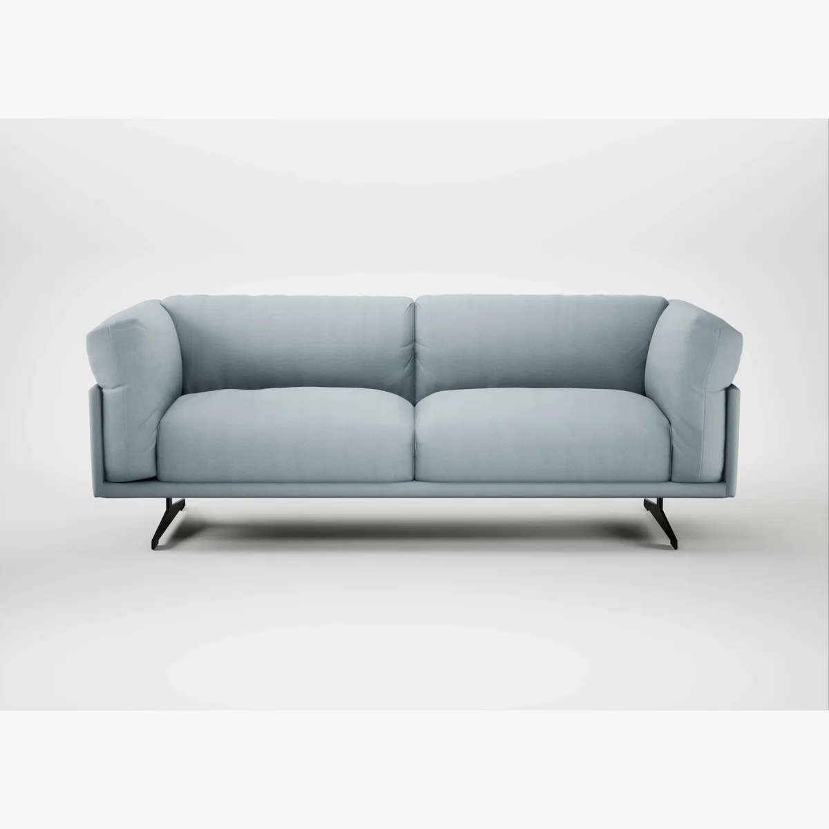 Heal's Novara 3 Seater Sofa Capelo Linen-Cotton Sea Shanty Black Feet – image 1
