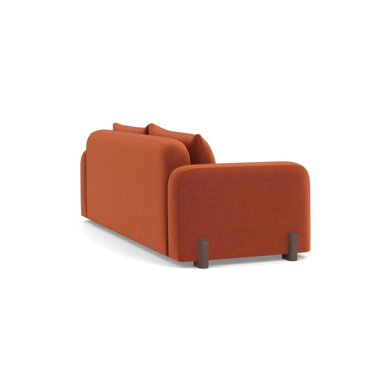 Heal's Nuvola 4 Seater Sofa Velvet Russet Black Feet – image 4