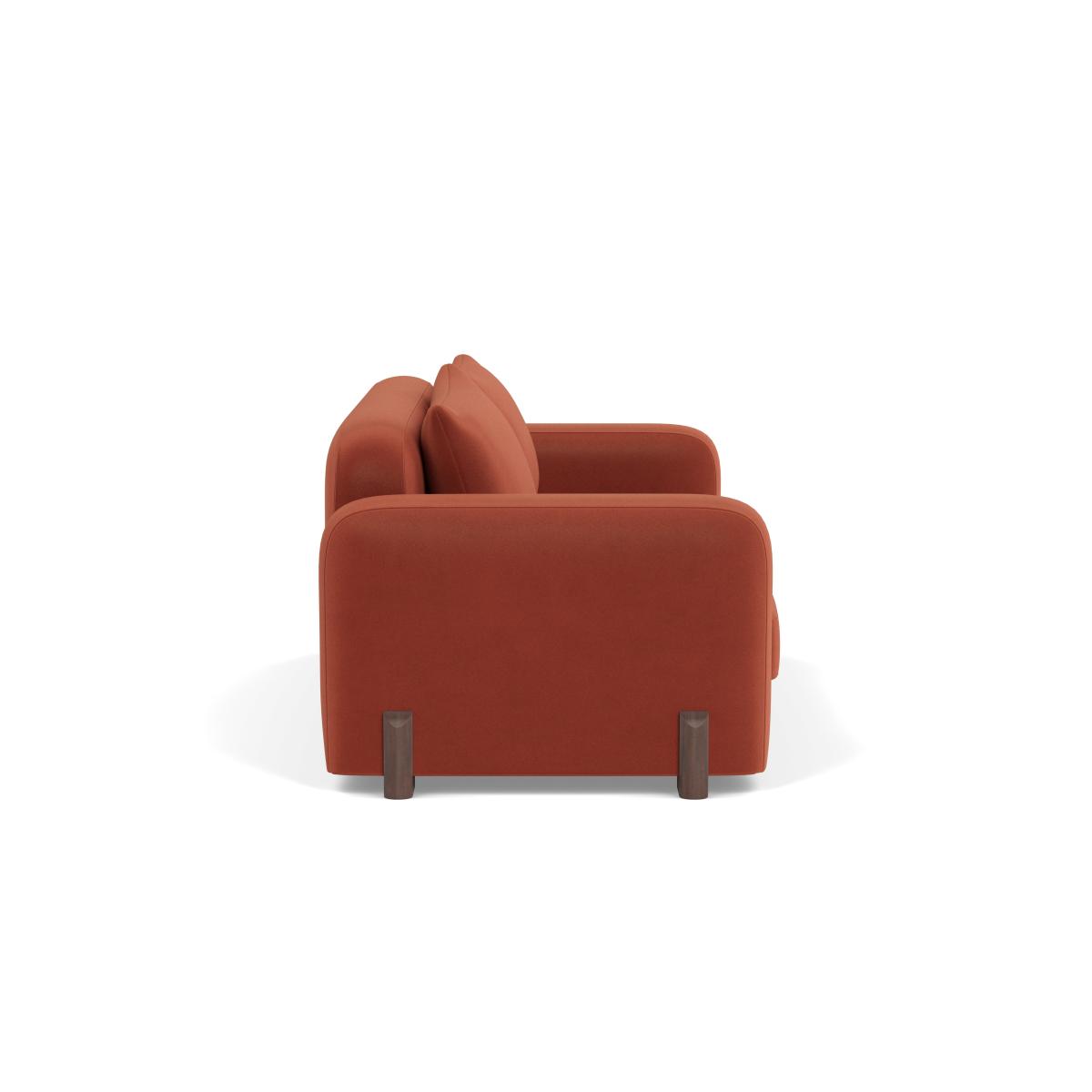 Heal's Nuvola 3 Seater Sofa Smart Luxe Velvet Tawny Walnut Stained Feet – image 3