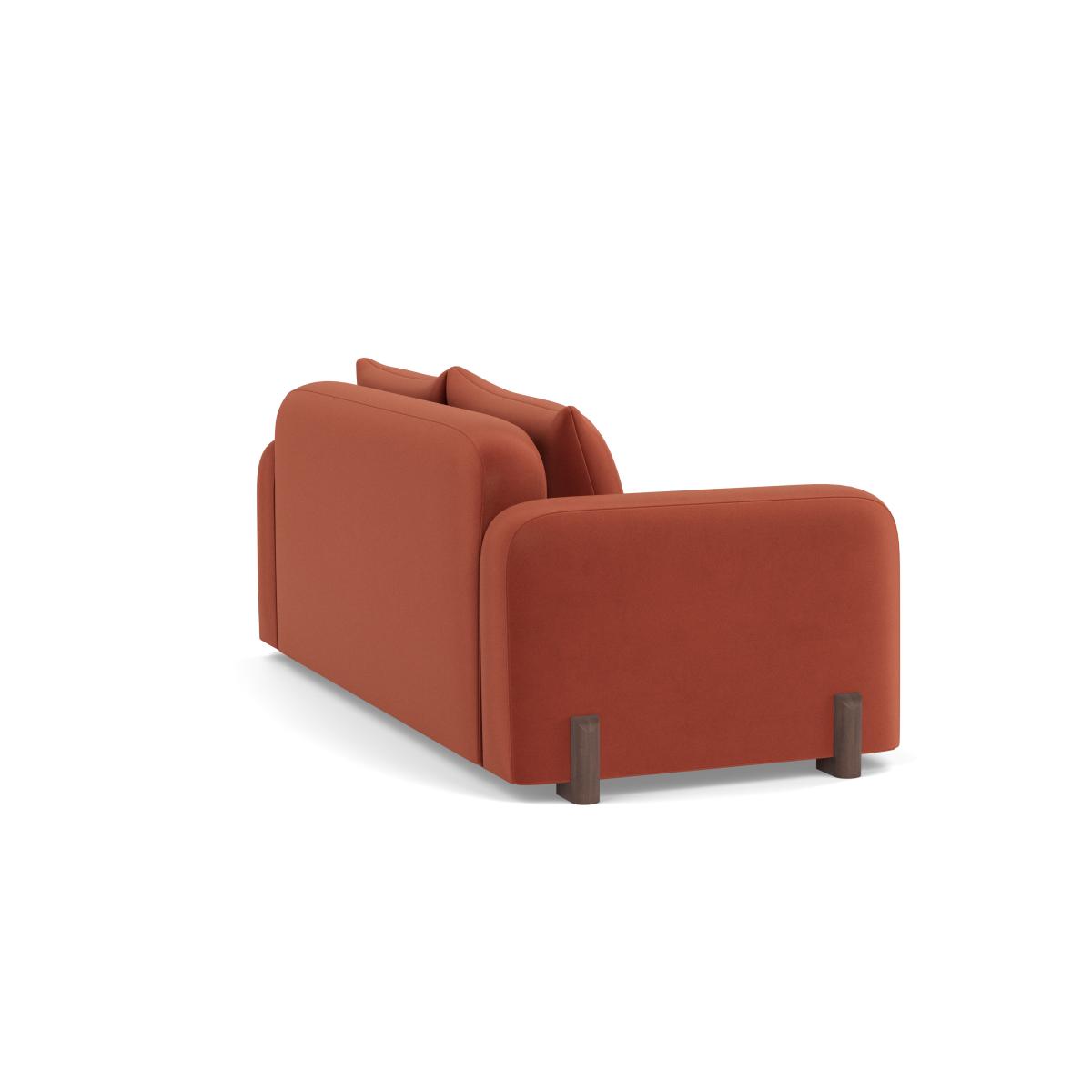 Heal's Nuvola 3 Seater Sofa Smart Luxe Velvet Tawny Walnut Stained Feet – image 4