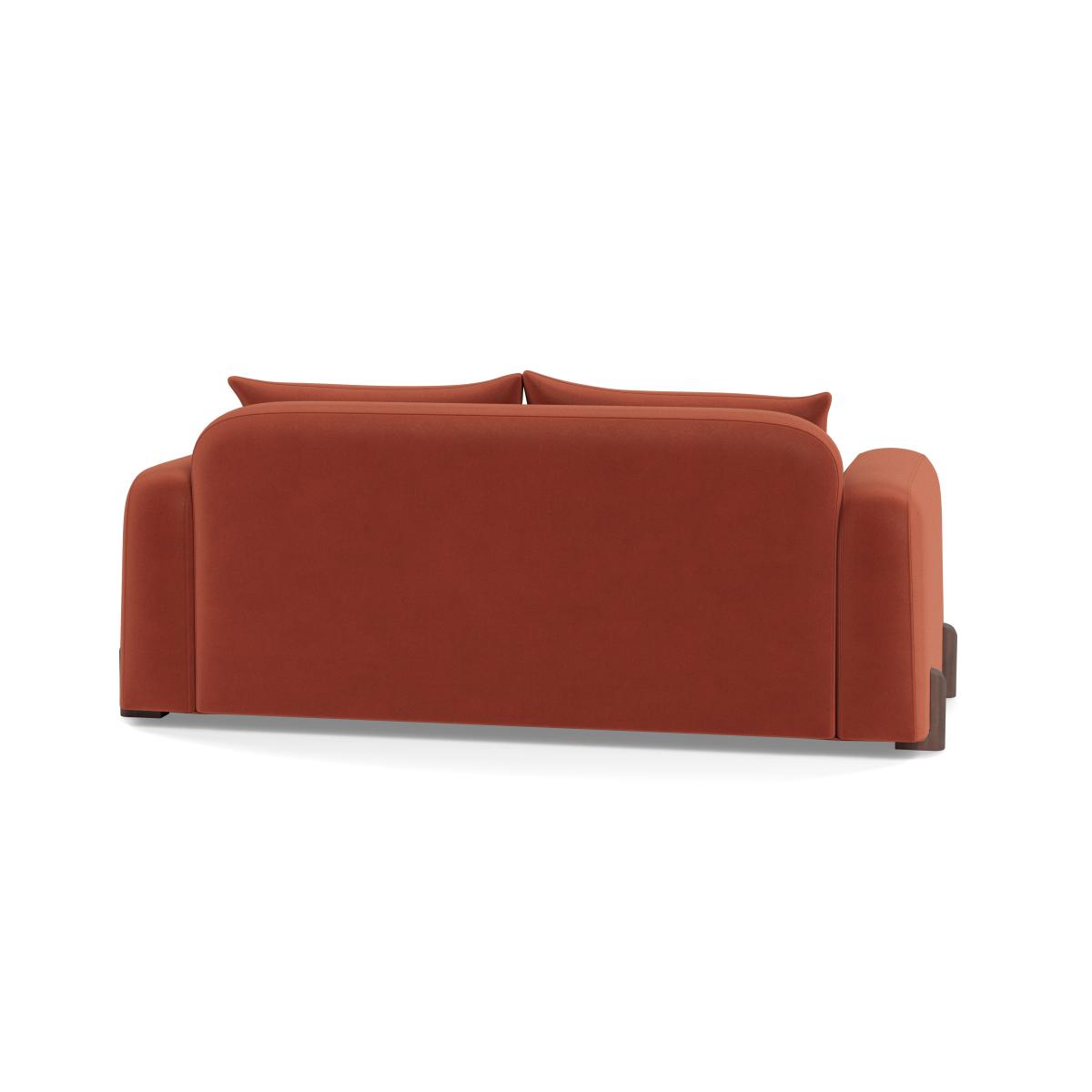 Heal's Nuvola 3 Seater Sofa Smart Luxe Velvet Tawny Walnut Stained Feet – image 5