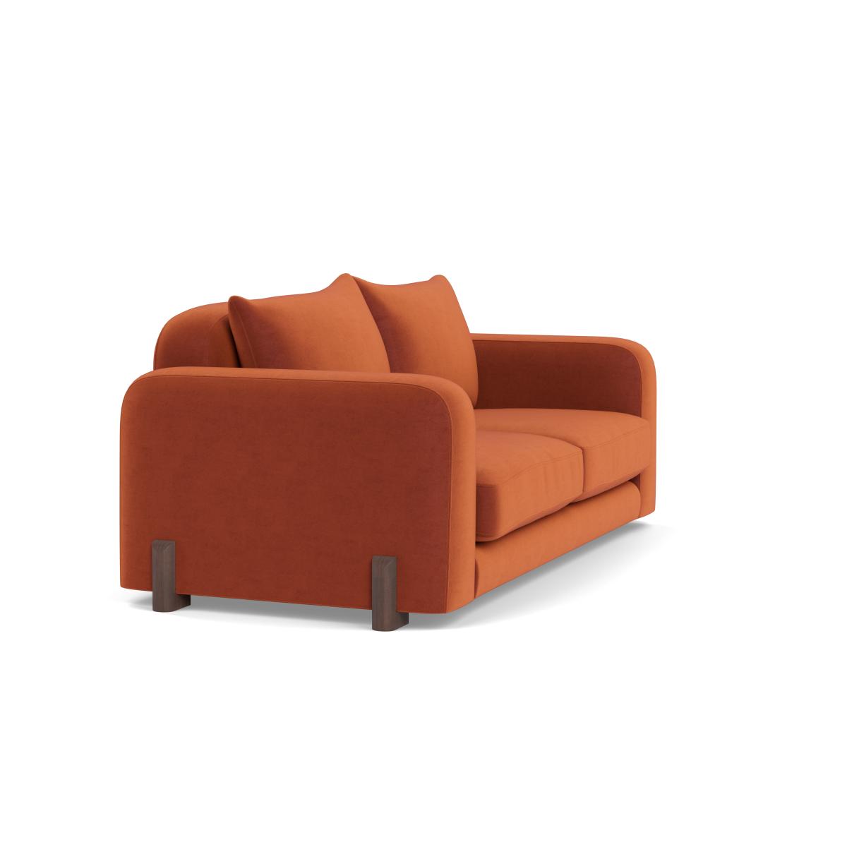 Heal's Nuvola 2 Seater Sofa Velvet Russet Black Feet – image 2