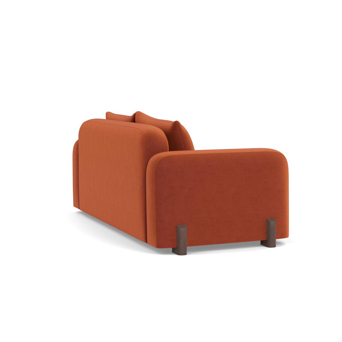 Heal's Nuvola 2 Seater Sofa Velvet Russet Black Feet – image 4