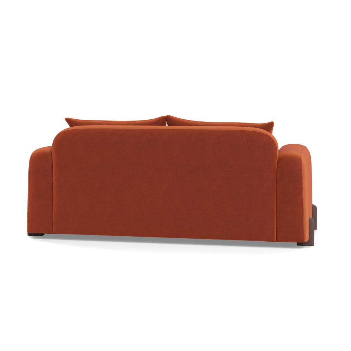 Heal's Nuvola 2 Seater Sofa Velvet Russet Black Feet – image 5