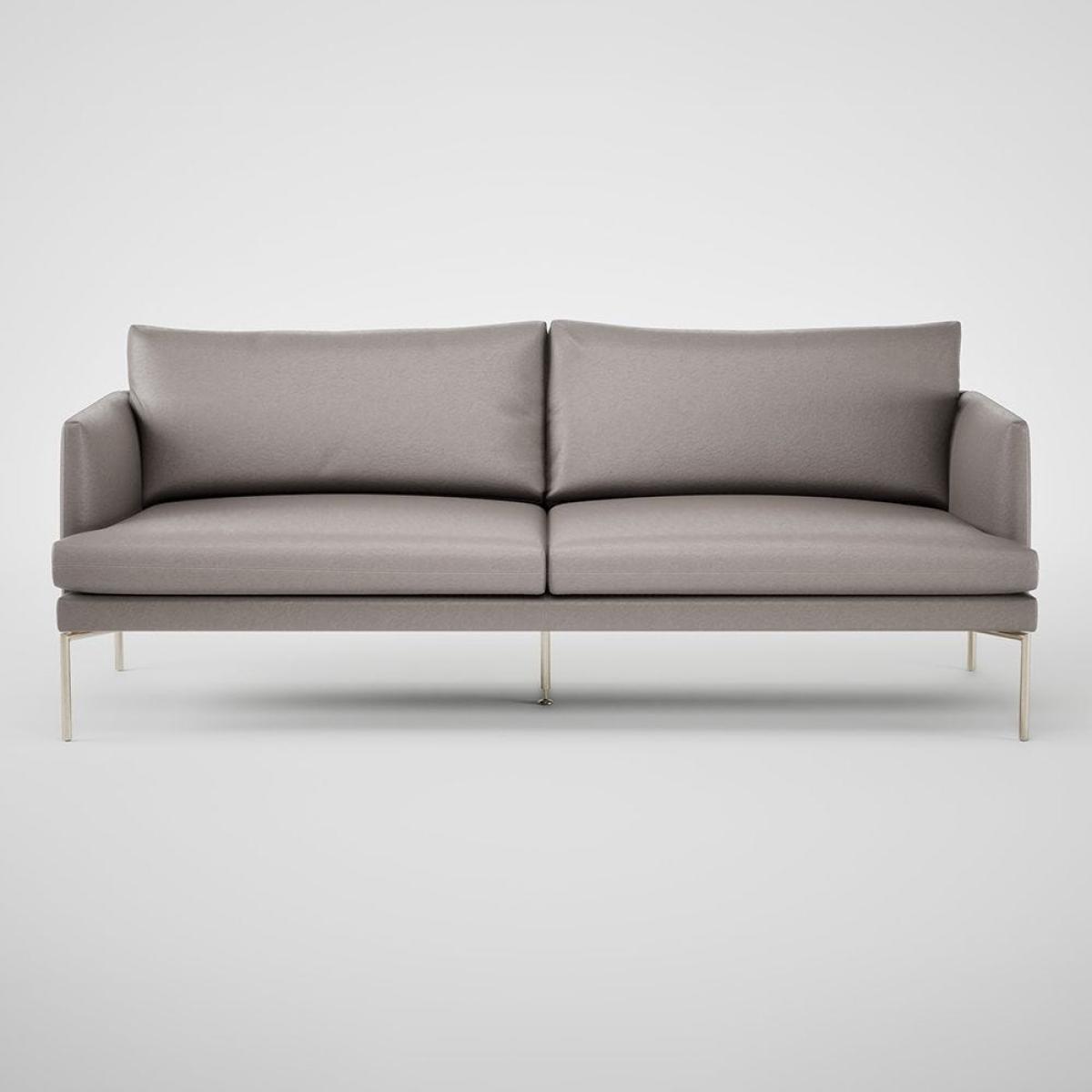 Heal's Matera 3 Seater Sofa Nobilis Velvet Sable Stainless Steel Foot – image 1
