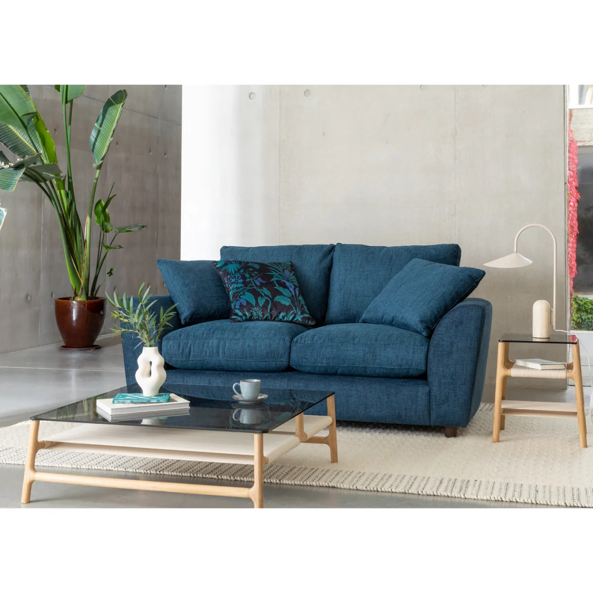 Heal's Snooze 3 Seater Sofa Loop Twill Ochre Black Feet – image 2