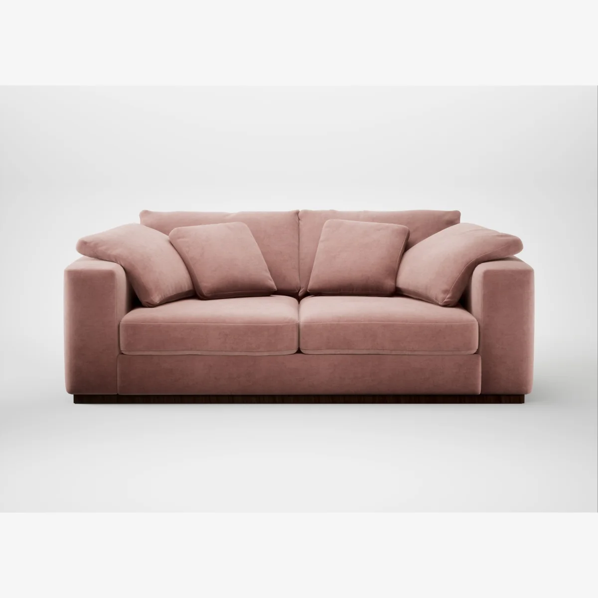 Heal's Trento 3 Seater Sofa Smart Luxe Velvet Dusky Pink – image 1
