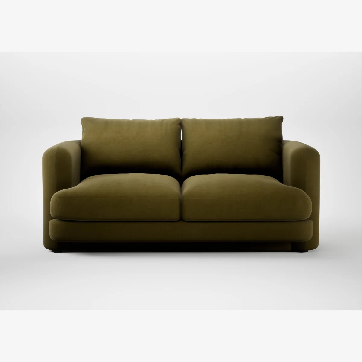 Heal's Rafi 2 Seater Sofa Wool Velvet Olive – image 1