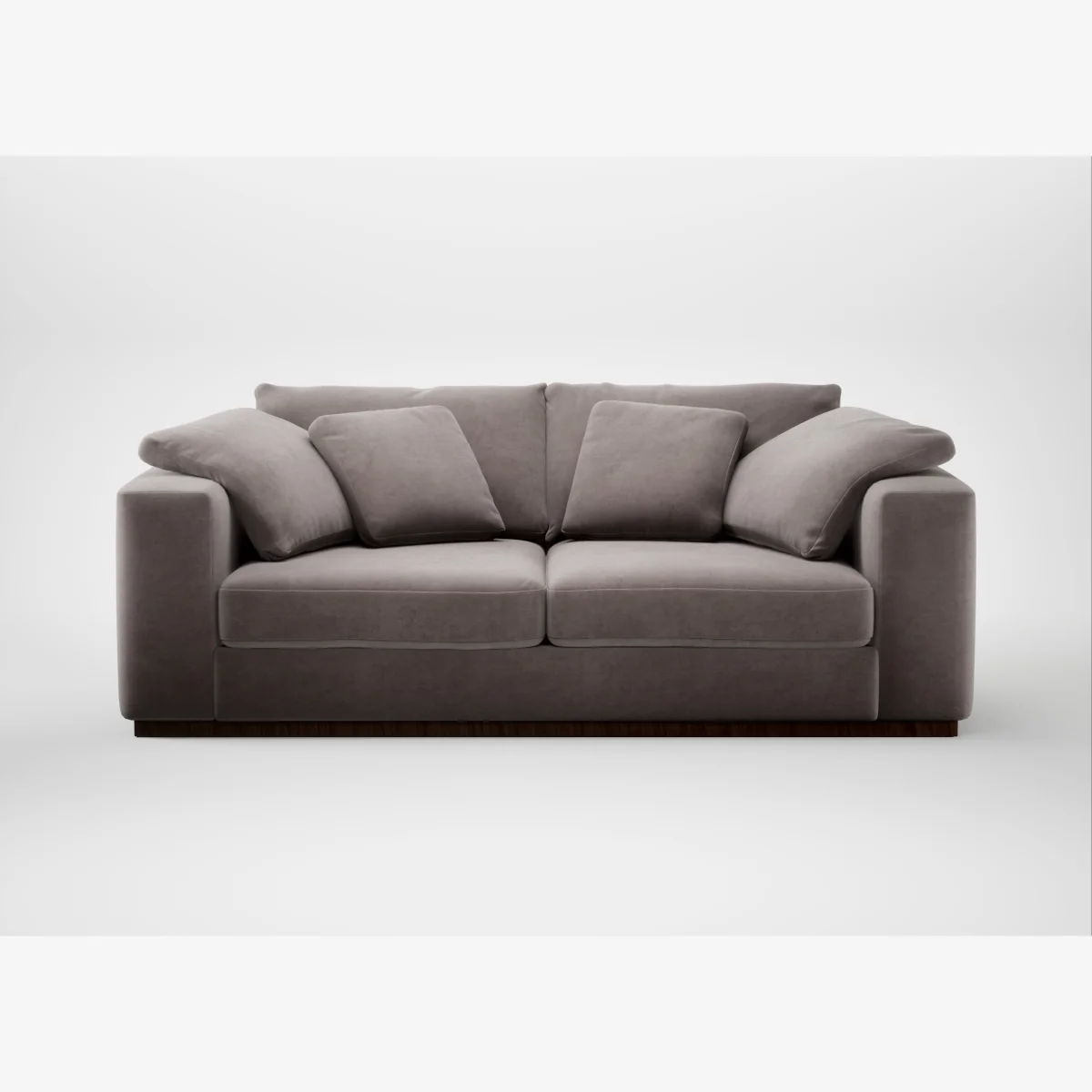 Heal's Trento 3 Seater Sofa Smart Luxe Velvet Mushroom – image 1