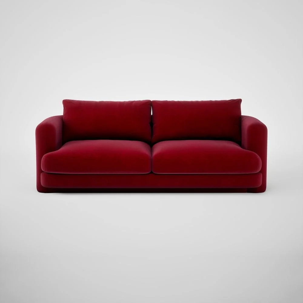 Heal's Rafi 3 Seater Sofa Smart Cotton Linen Rust
