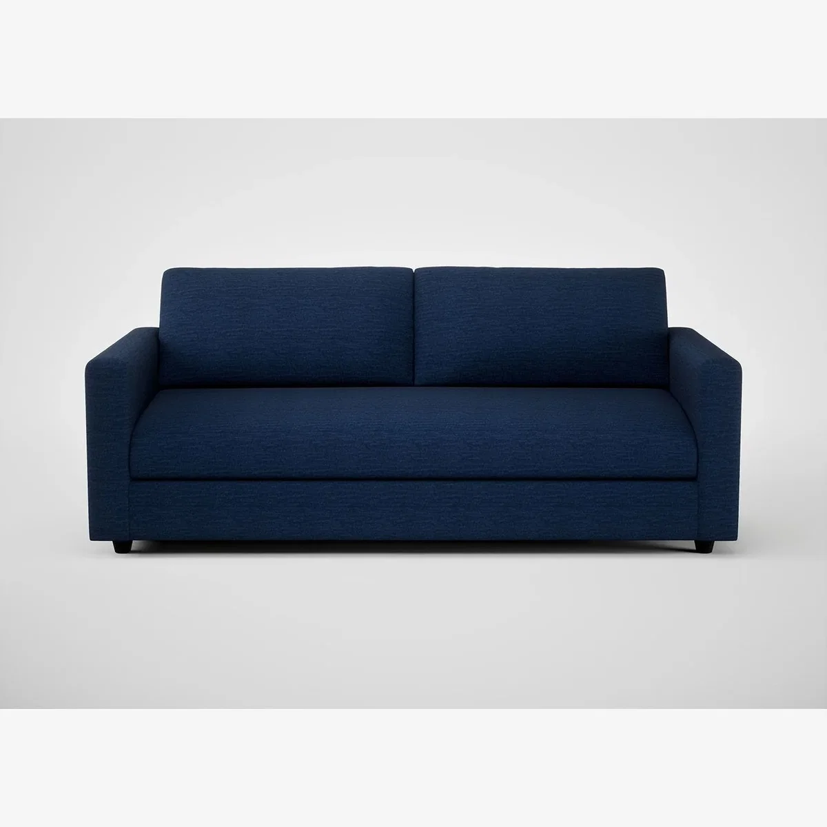 Heal's Nimbus II 4 Seater Sofa Smart Cotton Linen Indigo Black Feet – image 1