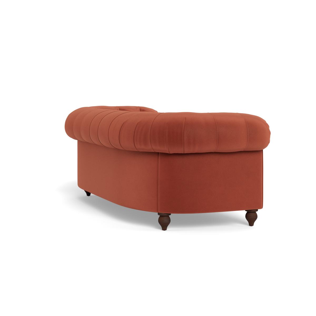 Heal's Fitzrovia 3 Seater Sofa Smart Luxe Velvet Tawny Black Feet – image 4