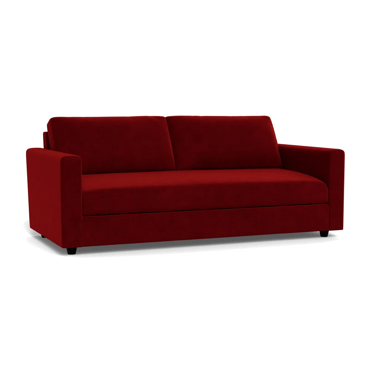 Heal's Nimbus II 4 Seater Sofa Smart Luxe Velvet Mulberry Black Feet – image 1