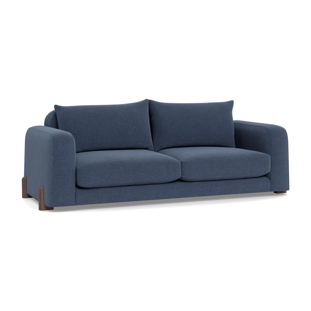 Heal's Nuvola 4 Seater Sofa Boucle Indigo Black Beech Feet – image 1