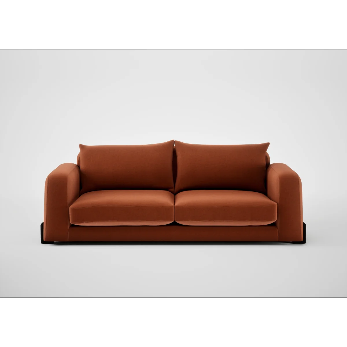 Heal's Nuvola 4 Str Sofa Cotton Velvet Russet Black Feet – image 2
