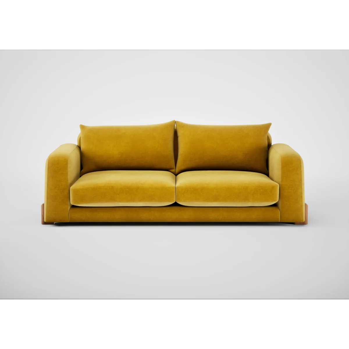 Heal's Nuvola 4 Str Sofa Cotton Velvet Russet Black Feet – image 5