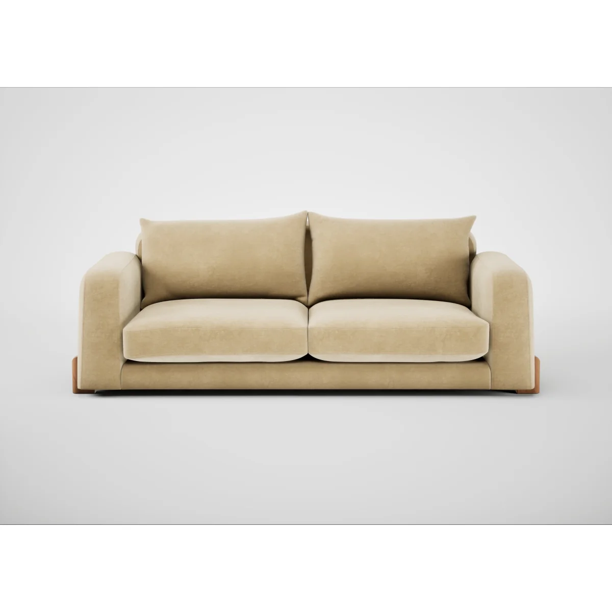 Heal's Nuvola 4 Str Sofa Cotton Velvet Russet Black Feet – image 6
