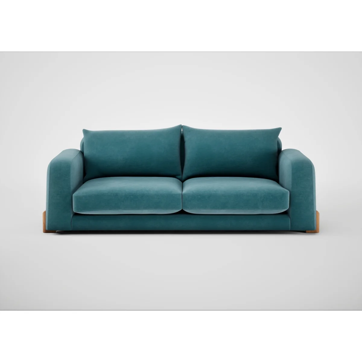 Heal's Nuvola 4 Str Sofa Cotton Velvet Russet Black Feet – image 7