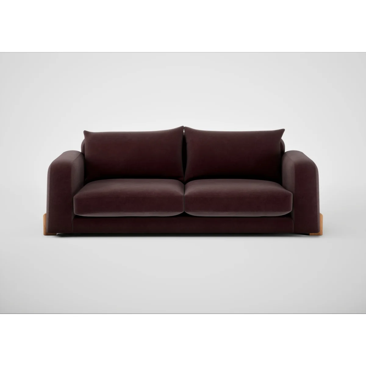 Heal's Nuvola 4 Str Sofa Cotton Velvet Russet Black Feet – image 8