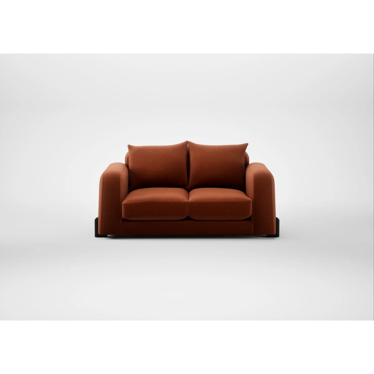 Heal's Nuvola 2 Str Sofa Cotton Velvet Russet Black Feet – image 2