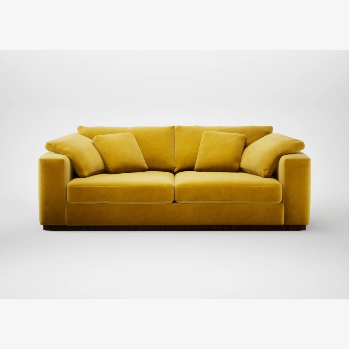 Heal's Trento 4 Seater Sofa Smart Luxe Velvet Canary – image 1
