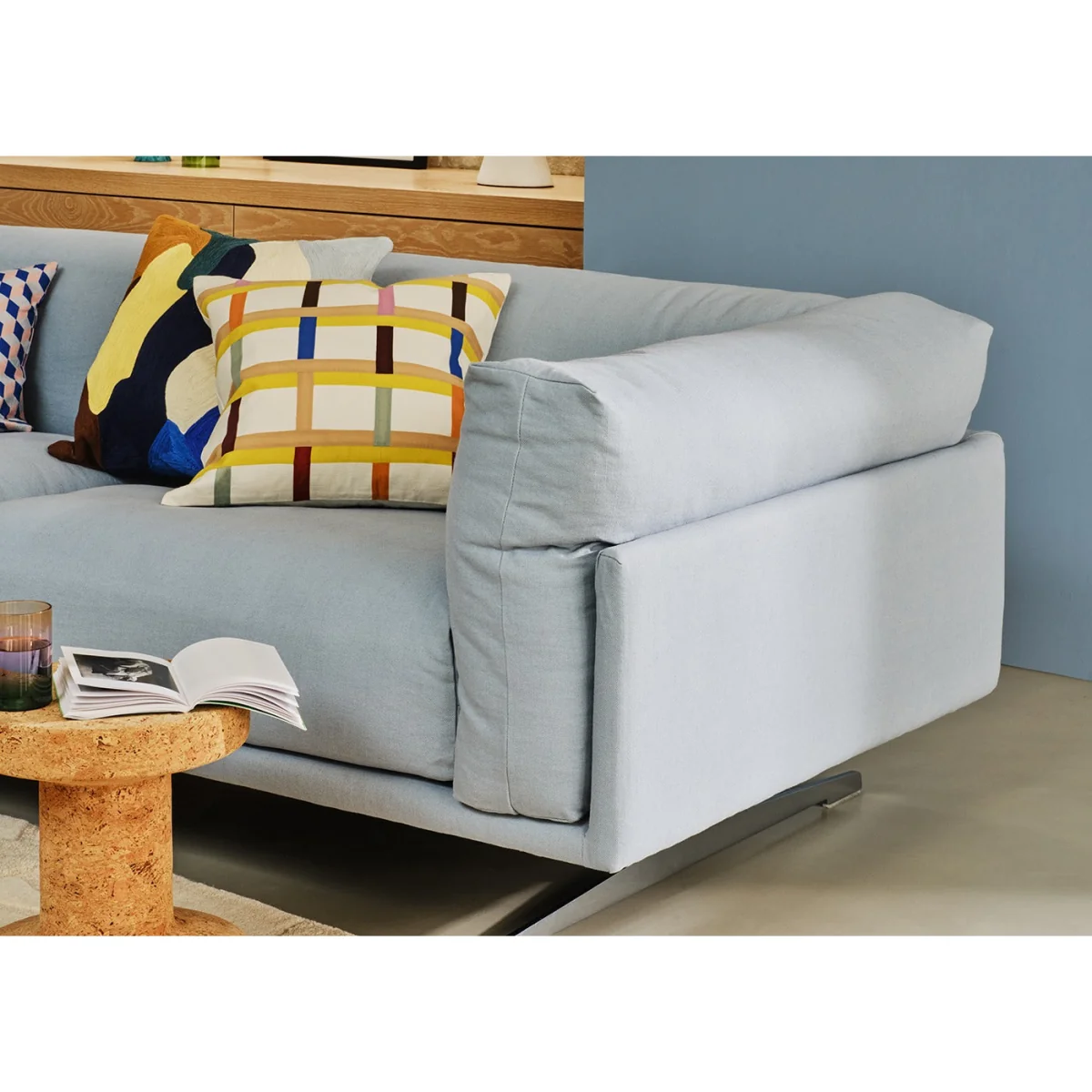 Heal's Novara 4 Seater Sofa Loop Twill Ochre Stainless Steel Feet – image 5