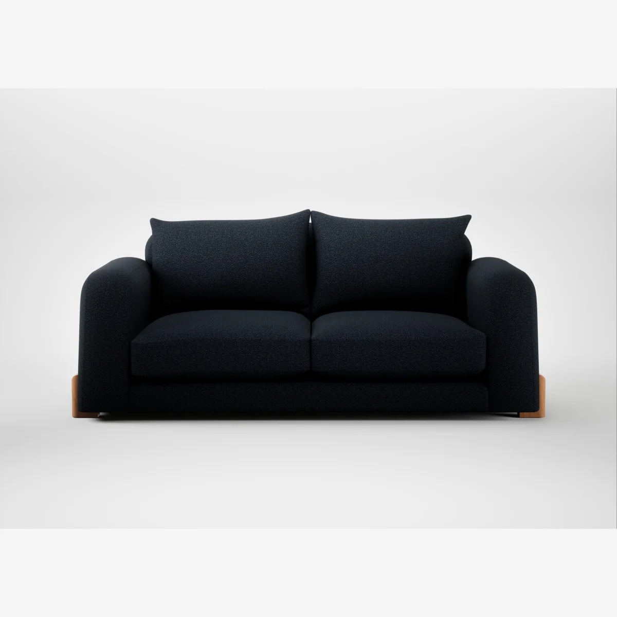 Heal's Nuvola 3 Seater Sofa Loop Twill Midnight Natural Feet