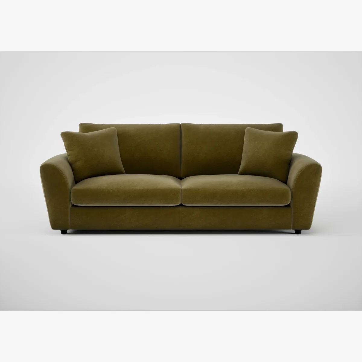 Heal's Snooze 5 Seater Sofa Smart Luxe Velvet Peridot Black Feet – image 1