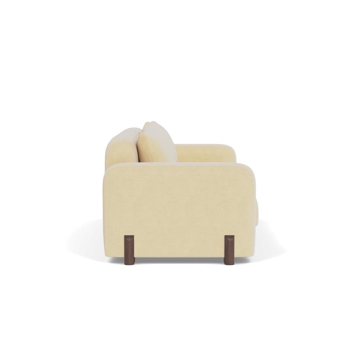 Heal's Nuvola 4 Seater Sofa Smart Luxe Velvet Biscuit Natural Oak Feet – image 3