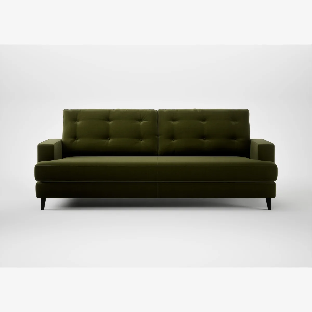 Heal's Mistral 4 Seater Sofa Cotton Velvet Evergreen Black Feet – image 1
