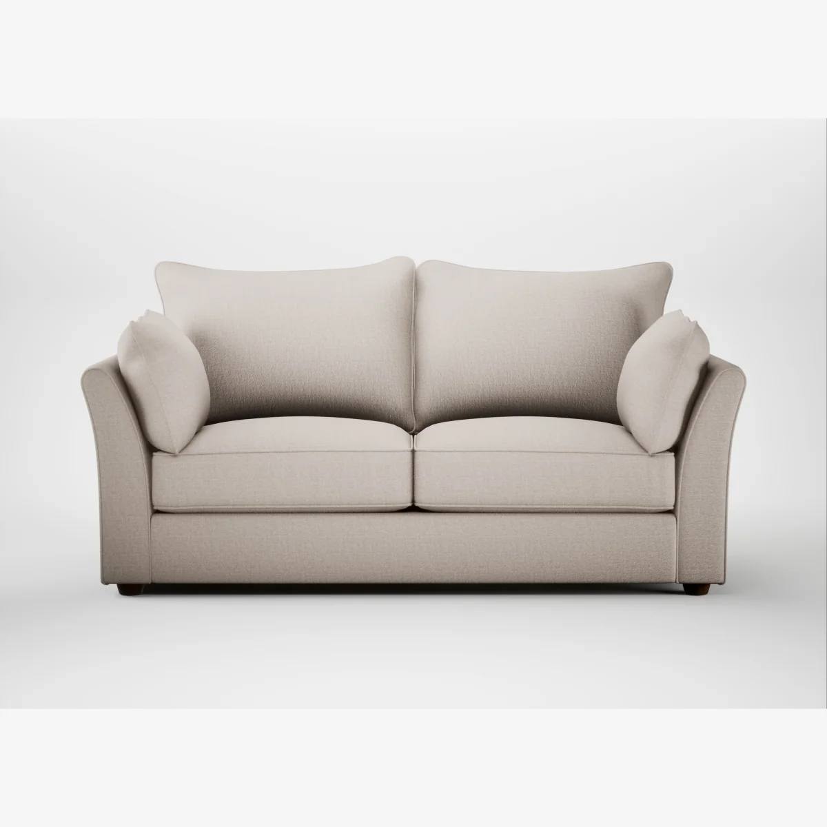 Heal's Tailor 3 Seater Sofa Capelo Linen-Cotton Sesame Walnut Stained Feet – image 1