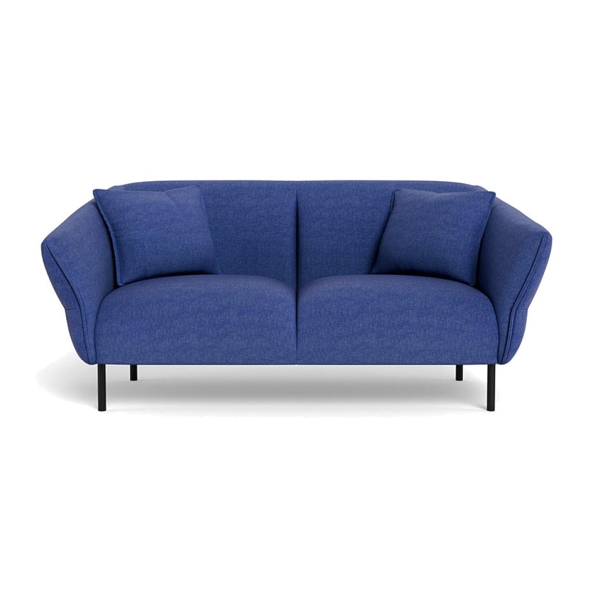 Heal's Alto 2 Seater Sofa Brushed Cotton Cobalt Black Feet – image 1
