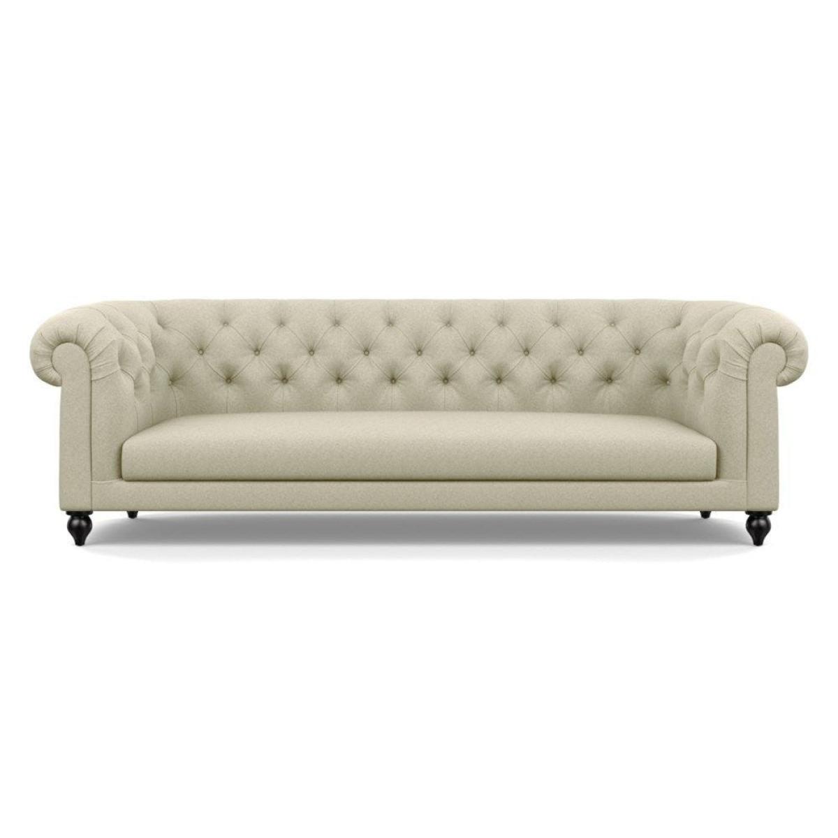 Heal's Fitzrovia 4 Seater Sofa Linen Grenadine Black Feet – image 2