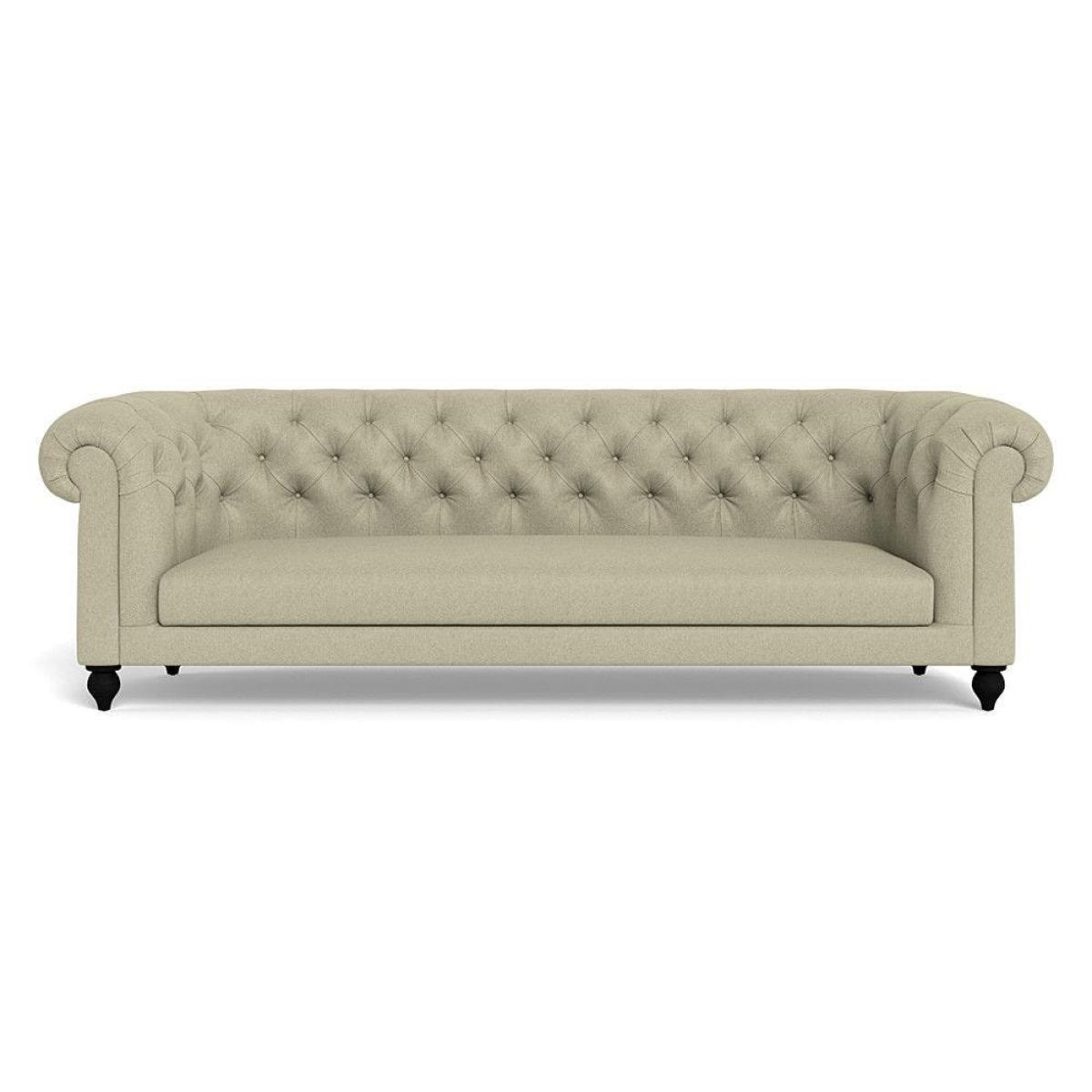 Heal's Fitzrovia 4 Seater Sofa Linen Grenadine Black Feet – image 3