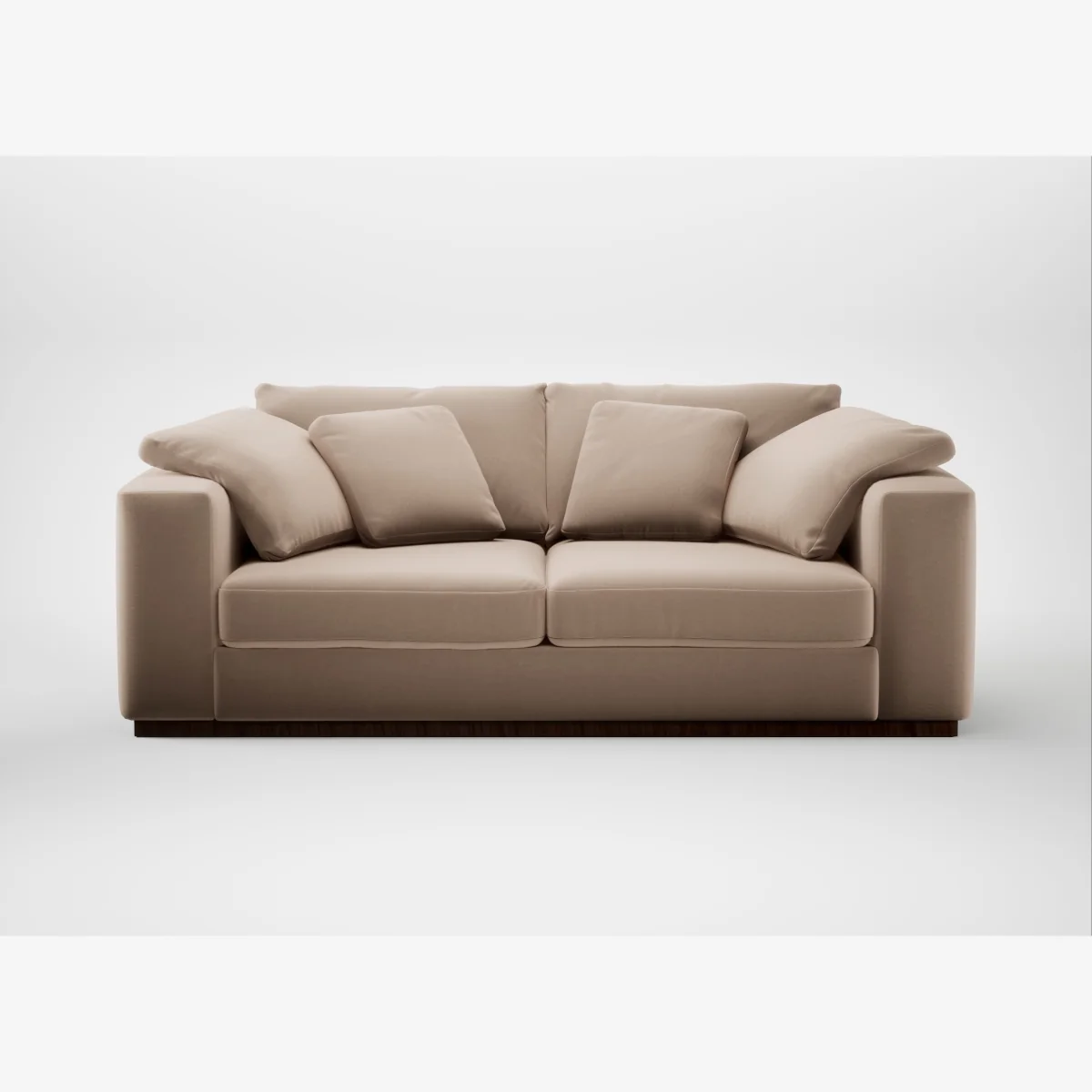 Heal's Trento 3 Seater Sofa Smart Velvet Pebble – image 1