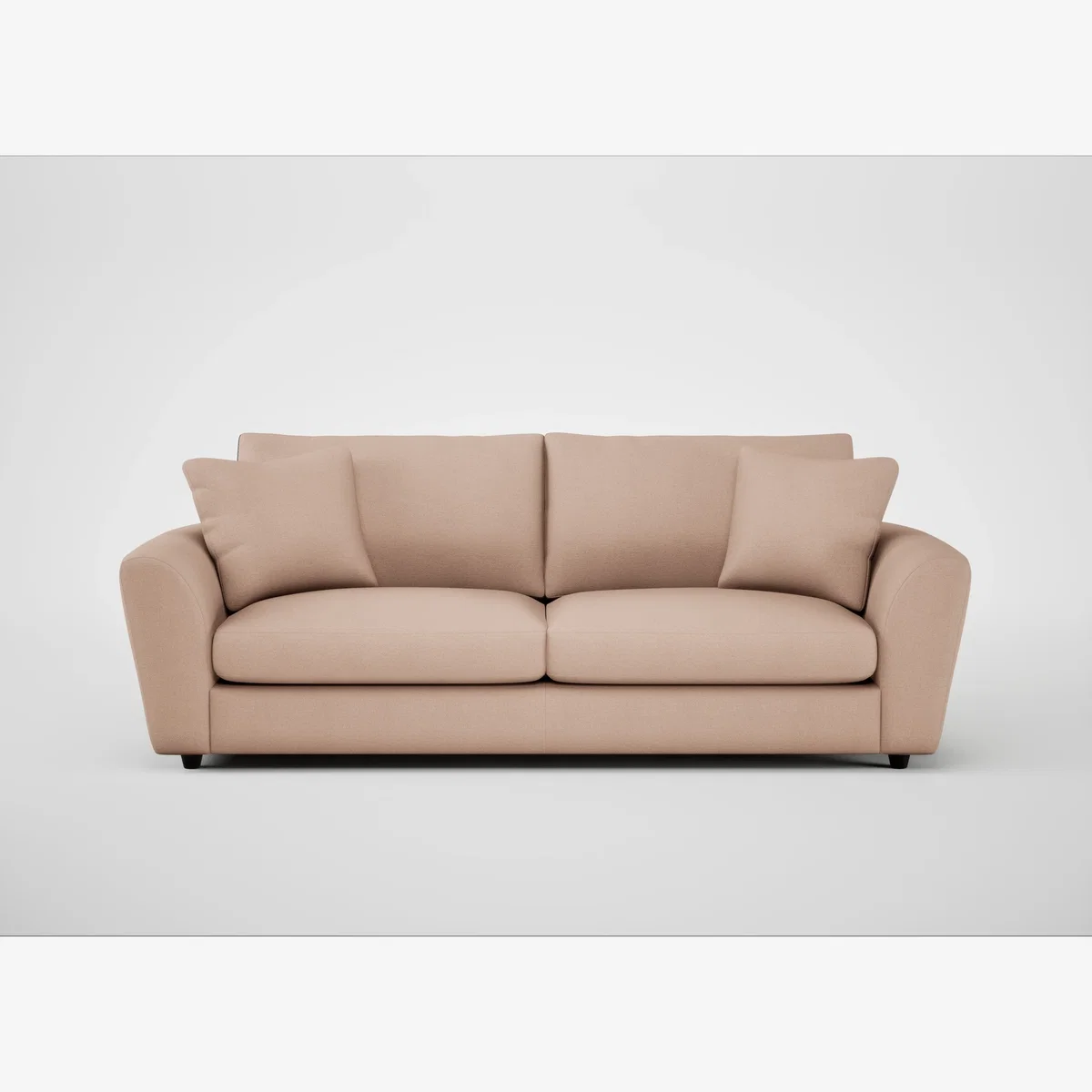 Heal's Snooze 5 Seater Sofa Capelo Linen-Cotton Rosedale Black Feet – image 1