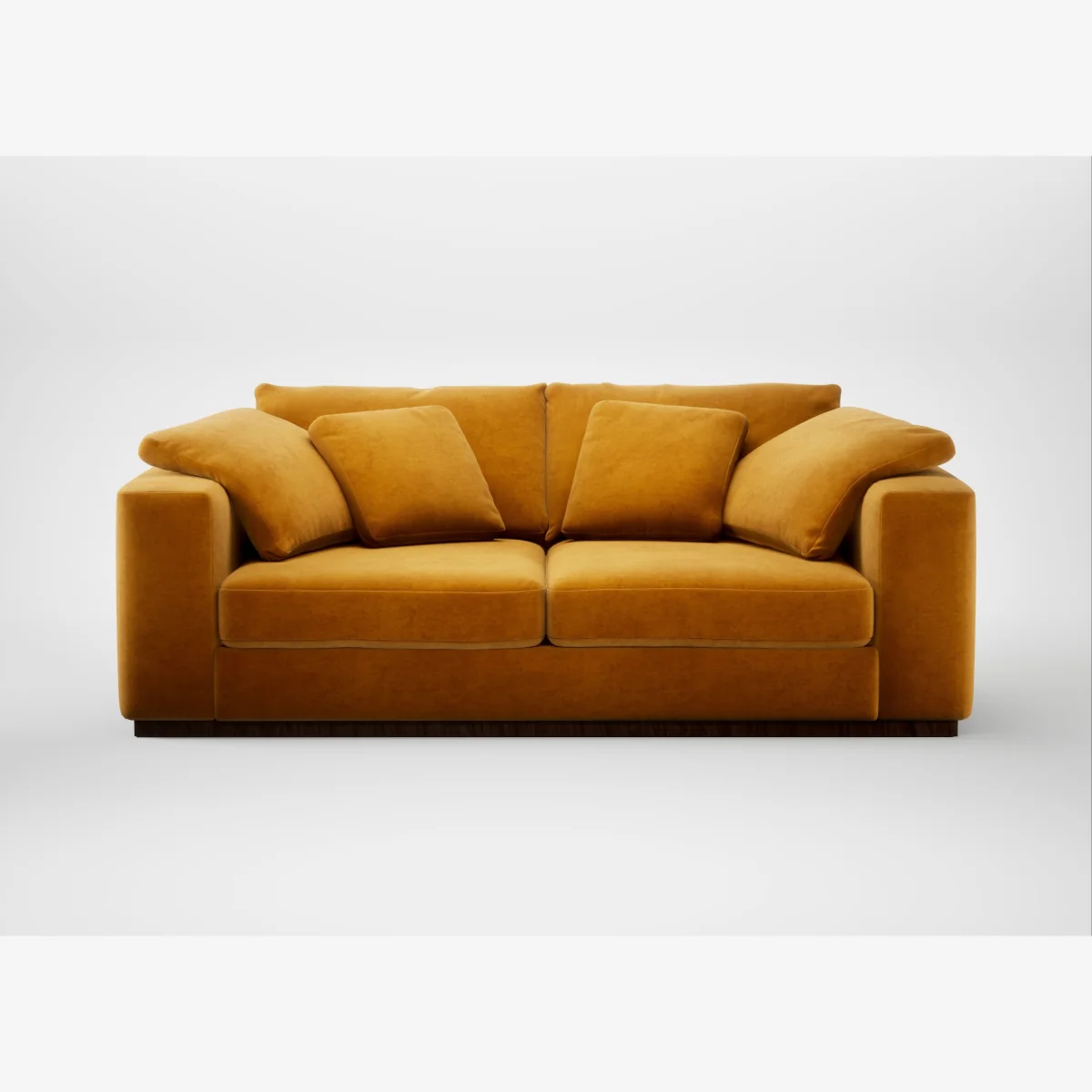 Heal's Trento 3 Seater Sofa Smart Luxe Velvet Cognac – image 1