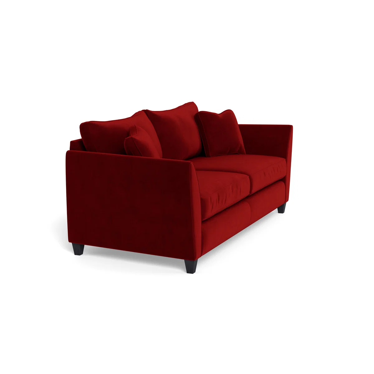 Heal's Torino 4 Seater Sofa Smart Luxe Velvet Mulberry Natural Ash Feet - Heal's UK Furniture – image 2