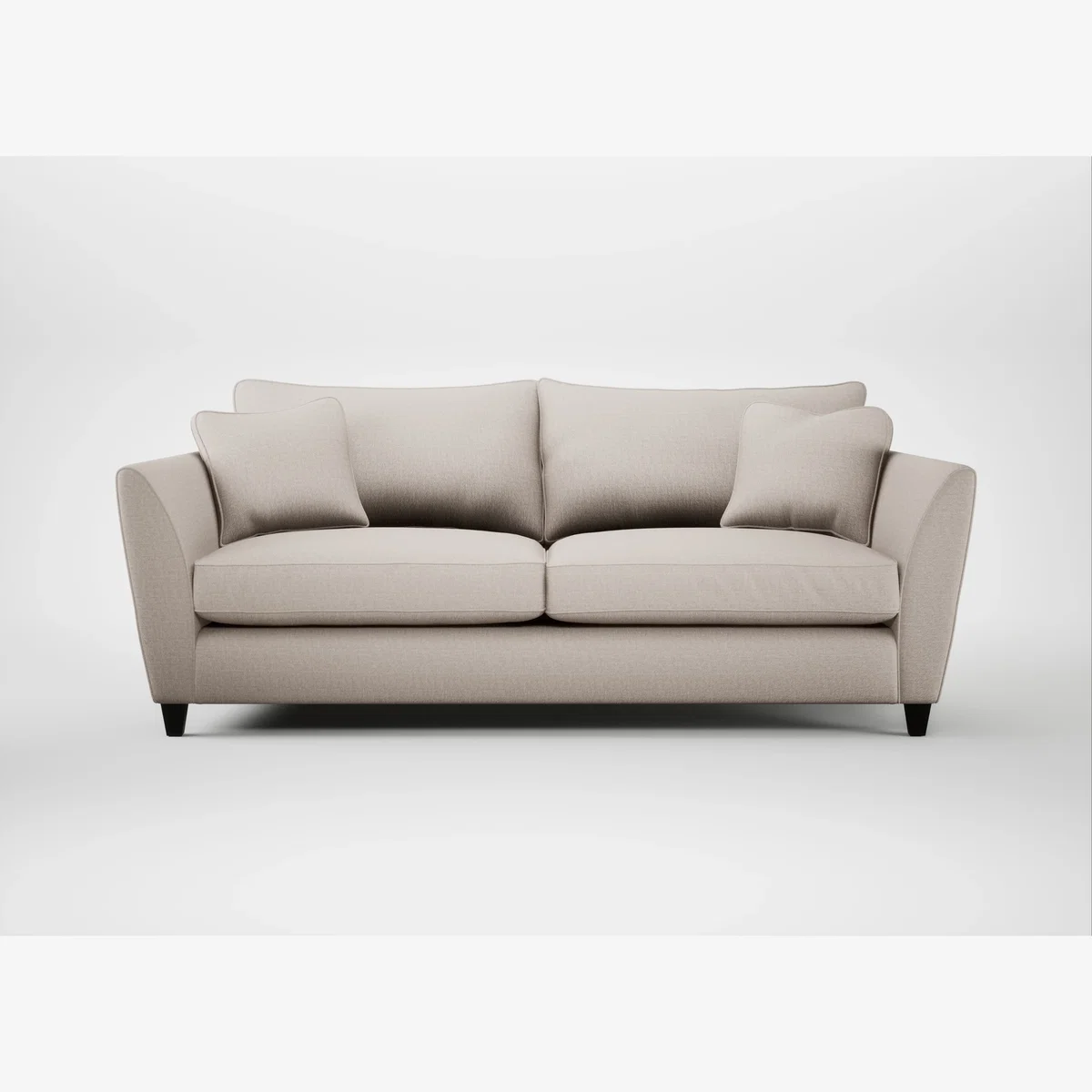 Heal's Torino 4 Seater Sofa Capelo Linen-Cotton Sesame Black Feet – image 1