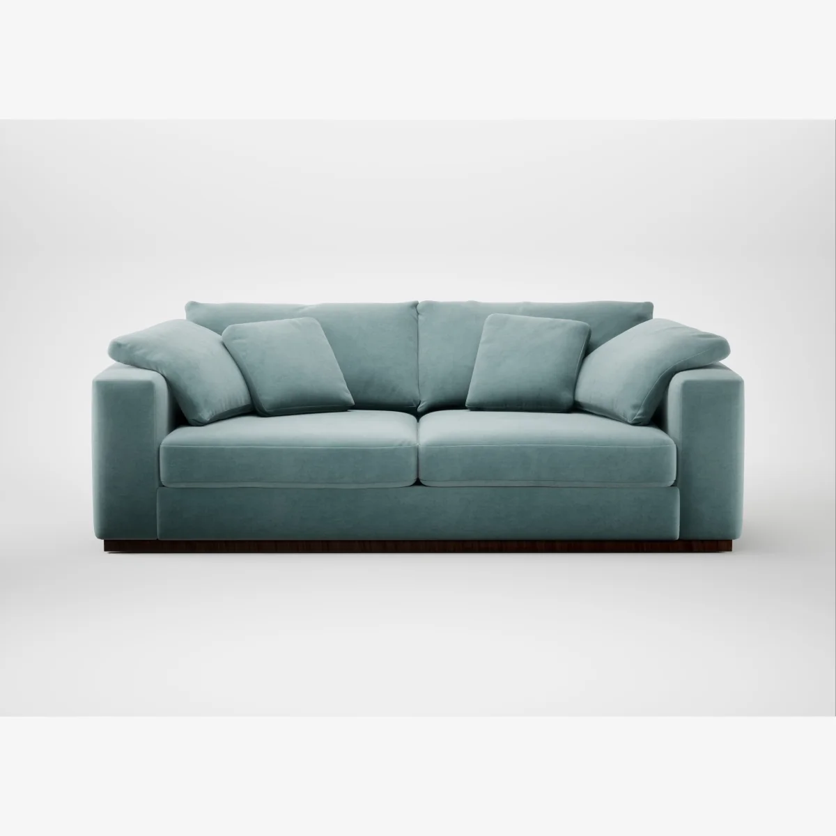 Heal's Trento 4 Seater Sofa Smart Luxe Velvet Mineral Blue – image 1