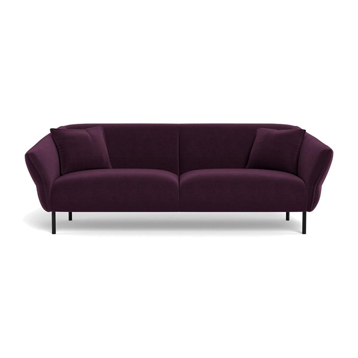 Heal's Alto 4 Seater Sofa Velvet Grape Black Feet – image 1