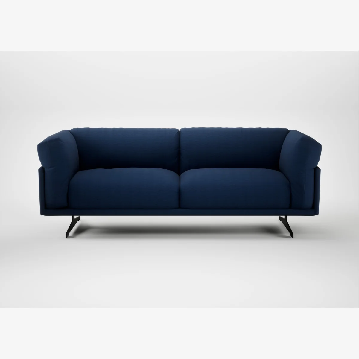 Heal's Novara 3 Seater Sofa Broad Weave Lagoon Black Feet – image 1
