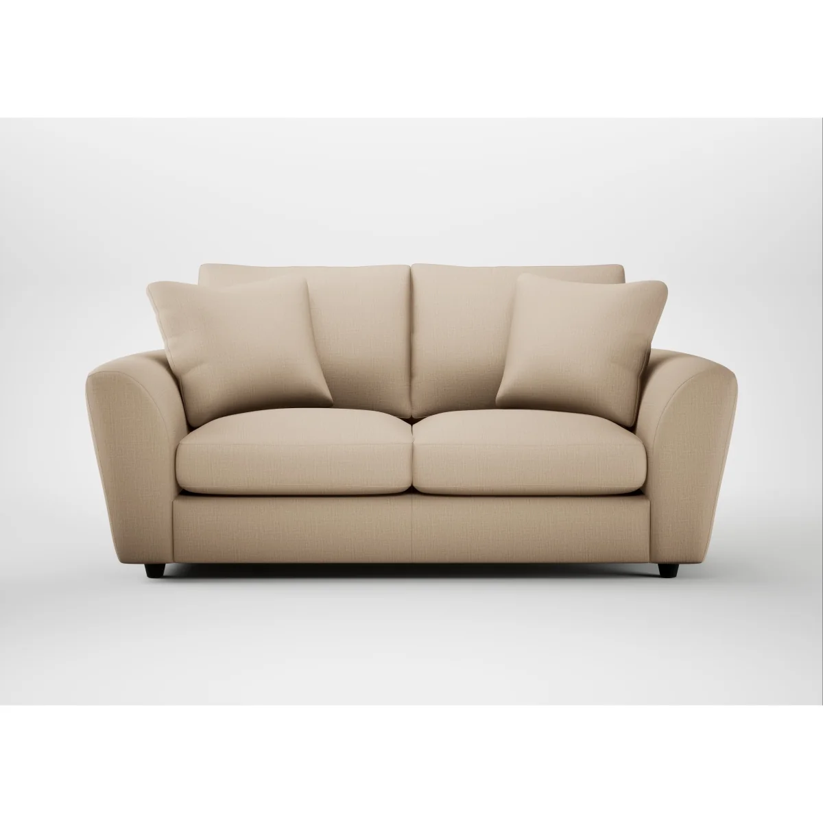 Heal's Snooze 3 Seater Sofa Linen Grenadine Black Feet – image 9