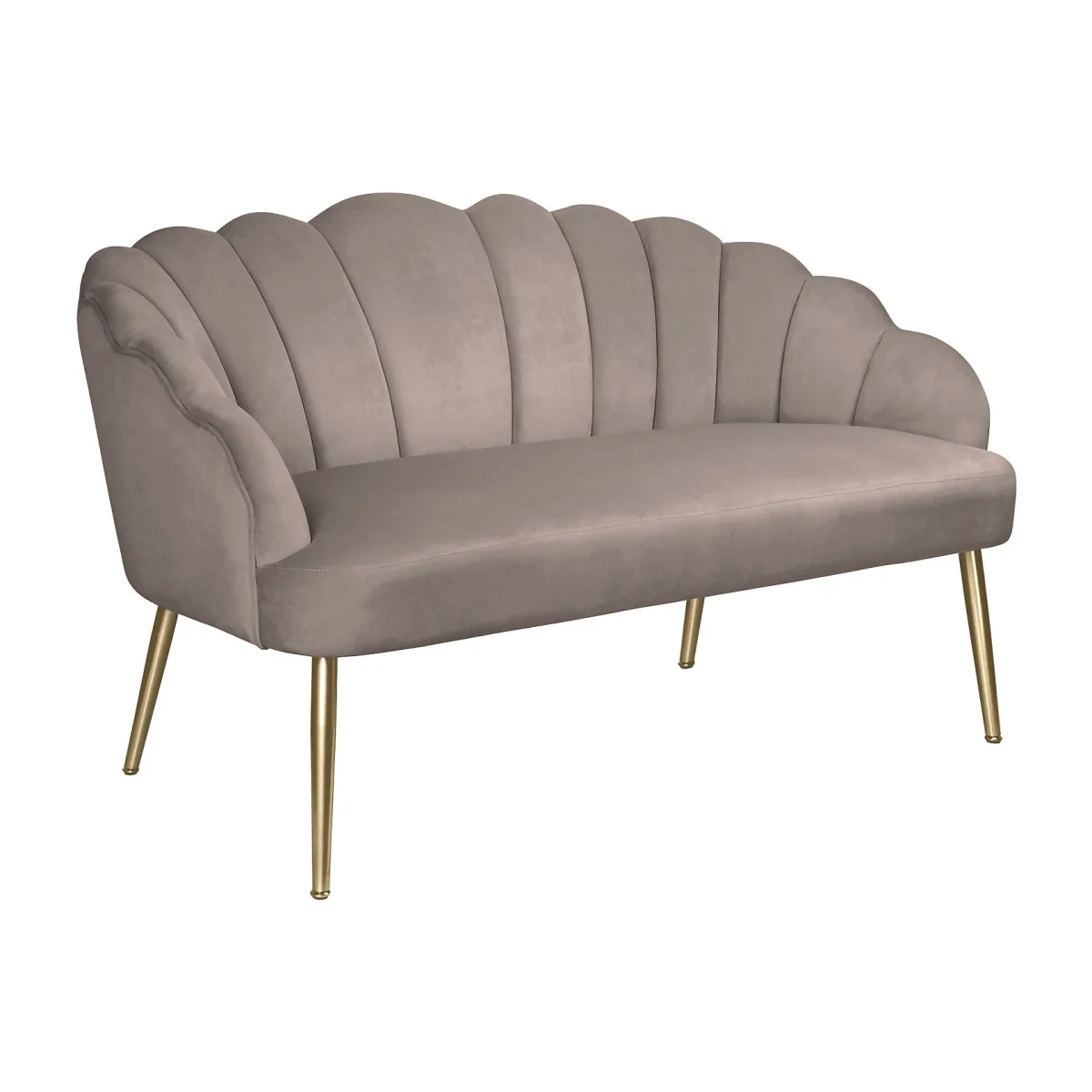 Sophia Scallop Occasional Sofa - Matte Grey